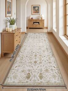 DAJIANG 1 pieza - Alfombra vintage de estilo bohemio lavable y grande, adecuada para pasillos, salas de estar y otros espacios, plegable, suave y cómoda, antideslizante y lavable, aplicable para sala de estar, cocina, dormitorio, estudio, mesita de noche - Decoración del hogar, alfombra de entrada, decoración de habitación de vacaciones - Multicolor - Ver 18