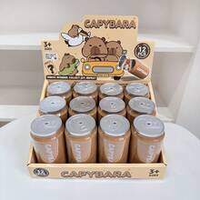 12个/套可爱水豚盲盒摆件，卡通网红水鼠装饰收藏品，创意生日礼物送给女孩和闺蜜 - 多色 - 查看 3