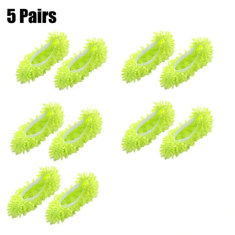 1 Par/5 Pares de Zapatillas de Fregona Reutilizables para Limpieza de Pisos, Calcetines de Fregona de Microfibra Super Absorbente Aptos para Mujeres y Hombres, Adecuados para el Hogar, Oficina, Baño, Cocina - Multicolor - Añade 22