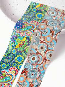 10pcs Bohemian Style Colorful Mandala & Floral Geometric Pattern Nail Transfer Foil Stickers, Suitable For Acrylic Nails, Summer Bohemian DIY Nail Art Decoration, Non-Sticky - Multicolor - View 8