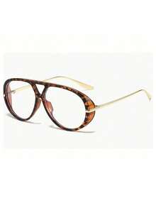 SeeBand Fashion Aviator For Women And Men, Retro Oversized Round Glasses, Retro Shield Large Frame Fashion Glasses, European And American Style Fashion Glasses, Outdoor Travel And Street Style Accessories, Fashion Glasses For Women, Autumn/Winter Clothing, Beach Accessories, Retro Y2K Basic Business Casual Gift - Multicolor - View 24