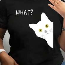 Essential T-Shirt Fclothes Women, Comfclothestable In All Seasons, Soft And Breathable, With Fashion Print. - 黑色 - 查看 1