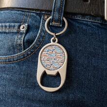 1pc-Multi-Functional Keychain And Bottle Opener Easter Keychain Happy Blexcopy Blissful Hapiness Suitable Festivals,Daily Wear,And All Seasons - Yuan - View 4