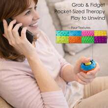 1/2/3pcs Silicone Finger Stress Relief Toys, Sensory Stress Relief Gadgets, Suitable For Teens And Adults, Tactile Desk Toys, Autism ADHD Anxiety Relief Gifts, Christmas Stocking Stuffers, Random Colors And Styles - Multicolor - View 3