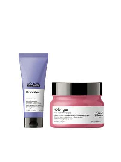 L'Oréal Professionnel [Bundle] Serie Expert Blondifier Conditioner 200 Ml + Pro Longer Lengths Renewing Hair Mask 250 Ml
