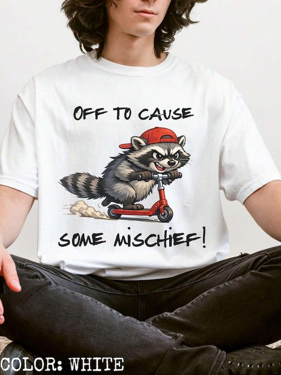 Funny RacC1oon Scooter T1S1Hirt TR1AS1H Panda Mischief Graphic T1EE