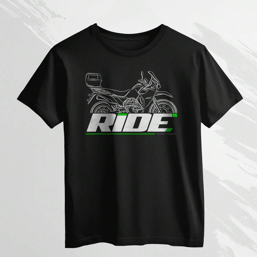 T-Shirts For KLR650 2022-2025 Fans,Motorcycle Tee - Black - View 1