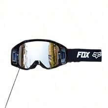 1PC In-Stock Off-Road Motorcycle Goggles, Protective Eyewear, Motorcycle Ski Goggles, Outdoor Riding Glasses - 白色和灰色相間的邊框,配銀色飾邊 - 查看 5