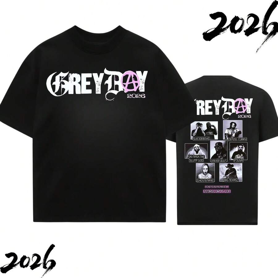 Day 2026 V1 Tour Shirt Unisex Rapper Clothing - Black - View 1