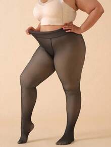 Women's Warm Fleece Lined Thermal Pantyhose - 黑色 - 查看 10
