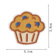 Cute Blueberry Dessert Embroidered Patch, Sew-On Or Iron-On DIY Decorative Patch For Clothes, Hats, Backpacks, Sewing Decoration Supplies And Accessories - Multicolor - View 11