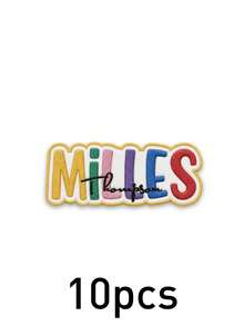 Custom Colorful Letter Name Patch, Personalized Rainbow Text Patch Sticker For Jackets Hoodies Backpacks Tote Bags, Customized Embroidered Name Clothing Badge, Customizable Fashion Label Decor, Aesthetic Street Style Accessory - Style H - View 22