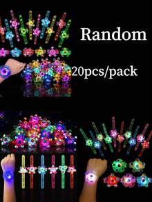 【数量】件/套 LED发光手环，发光派对礼品，可用作宝箱礼物、生日礼物、嘉年华奖品、圣诞节礼物（7.5英寸，款式随机） - 彩色 - 查看 7