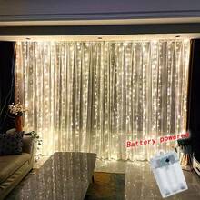 6m/3 Meters Battery Operated LED String Lights For Wedding, Birthday, Party Decoration, Holiday Celebration - Battery Box Curtain Light - View 3