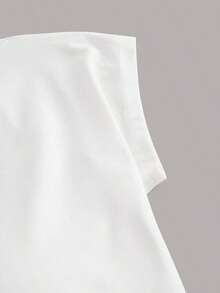 Camiseta corta con escote en la espalda, acolchada y ceñida, ideal para el verano - Blanco - Ver 3