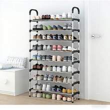 Glintmos 1 raft de pantofi cu mai multe niveluri, organizator de depozitare a pantofilor din metal durabil, raft de casă care economisește spațiu, raft de pantofi extensibil și reglabil pentru intrare, living, dormitor, intrare - Vizualizare 10