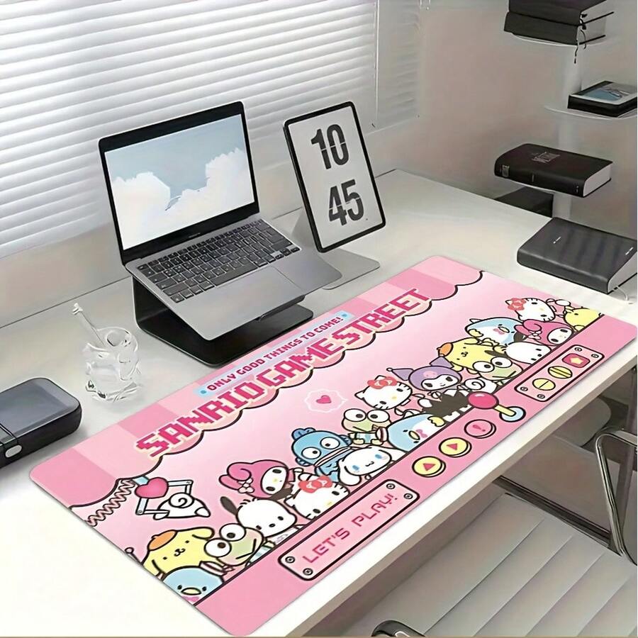 SANRIO 1個三麗歐電競滑鼠墊 - 可愛卡通設計、防滑橡膠底、可水洗桌面墊;適用於辦公室、學校和居家裝飾 - E - 查看 1