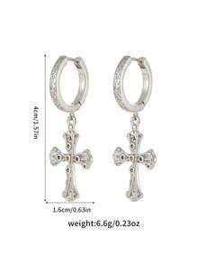 2pcs Luxury Shiny Elegant Earrings, Versatile Atmospheric Elegant Earrings Suitable For Banquets, Parties, Music Festivals - Multicolor - View 4