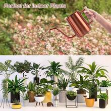 Watering Can Indoor Plants, 35 Oz/1000 Ml Metal Stainless Steel Watering Can Pot With Long Spout Indoor House Plants Bonsai Outdoor Garden Flower Decorative (Copper) - Copper - View 7
