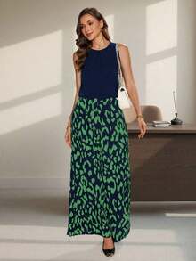 Conjunto de dos piezas para mujer para uso diario - Azul - Ver 4