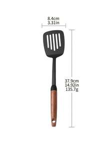 1 cái muỗng xào bằng sắt cán gỗ lỗ tròn, muỗng múc canh, muỗng xào bằng sắt tôi nitrat, muỗng nấu ăn, muỗng múc cơm, dụng cụ nấu nướng - Nhiều màu - Xem 18