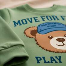 6-Piece Mid-Season Boy's Set (3 Long-Sleeved T-Shirts + 3 Sweatpants) For Children's Winter, Cold Weather - Đã in - Xem 11