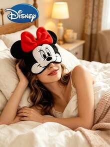 Official Disney Licensed Minnie & Daisy Plush Sleep Eye Mask 3D Contoured 100% Blackout Crystal Velvet Eye Cover No Pressure On Eyes Adjustable Strap Travel Flight Night Nap Deep Sleep Aid Soft Cozy Blindfold For Women Girls Bedroom Essential - Multicolor - View 2