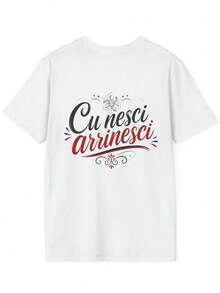 "Cu nesci Arrinesci" T1S1Hirt Funniciliano T1S1HI1ROn dialecto siciliano PH1R1ASe Rega1lo siciliano Funny Italian S1Hirt. - Blanco - Ver 2