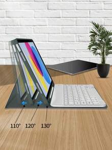这款键盘保护套兼容 iPad (A16) 11 英寸第 11 代 (2025)，也适用于 iPad 10.2 英寸第 9/8/7 代、iPad Air 4/5/6、10.9/11 英寸以及 iPad Pro 11。支持自动睡眠/唤醒功能，配备可拆卸无线蓝牙键盘、内置 150mAh 电池、纤薄支架设计，并带有触控笔插槽 - 绿色 - 墨綠色 - 查看 4