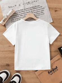 Disney Minnie Mouse Girls' & Boys' Graphic Tee, Soft Cotton Blend Short Sleeve T-Shirt With Retro Print, Casual Kids Top For Spring & Summer, Express Delivery - trắng - Xem 2