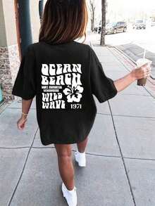 Dam-T-shirts - Svart - Visa 1