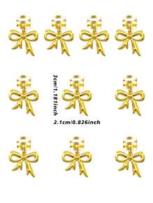 10 chiếc dây buộc tóc nơ vàng - Kẹp tóc điều chỉnh được, kiểu dáng Bohemian thanh lịch dành cho tóc tết và các kiểu tóc khác. - Vàng - Xem 6