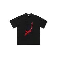 Camiseta unisex retro de anime con estampado gráfico de Narutos, Pain (Nagatos), estilo tatuaje divino, corte holgado, ideal para el verano. - Negro - Ver 1
