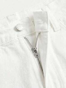 Minifalda de mezclilla para mujer, estilo Y2K, para conciertos, de vuelta a la escuela - Blanco - Ver 3