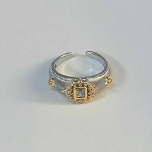 1pc Vintage Brushed Finish Ring - Bronze - View 9