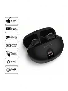 PHILIPS TAT3559 真无线耳机，主动降噪，20 小时播放时间，蓝牙 5.4，IPX4 防水，Type-C 快充，轻巧舒适，适合通勤、锻炼和旅行。 - 查看 6