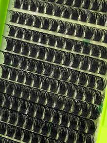 384pcs Cluster Eyelashes, Waterproof, Thick & Dense Eyelash Clusters, 8-16 Lashes Per Cluster, Soft & Lightweight, Eyelash Storage Book, Cluster False Lashes, DIY Eyelash Extension, Cluster Fake Lashes, Individual Fake Lashes, False Eyelashes - D - View 7
