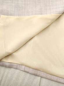Conjunto de 2 piezas de chaqueta de traje y pantalones de cuello alto de un solo botón, estilo casual de negocios, apto para todas las estaciones - Caqui 2 - Ver 5