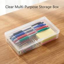 Transparent Plastic Storage Box With Hinged Lid - Clear Storage Container, Suitable For DIY Crafts, Jewelry And Small Items, Secure Latch Design, Stackable For Easy Storage, Jewelry Storage Box - Clear - View 2