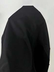 Chaleco de estilo chino retro con cuello negro para mujer - Negro - Ver 7