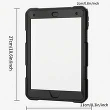 1件重型旋轉支架保護殼，適用於 iPad (第9代、第8代或第7代) 10.2 吋，附手腕帶與 Apple Pencil 插槽 - 黑色 - 多彩紫 - 查看 3