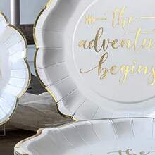 Festive Party Tableware - White Gold - View 5