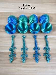 1件3D打印龙蛋雕塑,附赠礼品袋,关节可活动,水晶龙雕塑工艺品,彩色动物造型收纳盒,创意家居/办公室/活动装饰礼品 - 多款式 - 查看 12