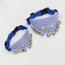 Vòng cổ cho chó và mèo có thể điều chỉnh, kèm chuông, phù hợp cho thú cưng nhỏ/vừa, thiết kế chống thất lạc. - Màu xanh lam - Xem 7
