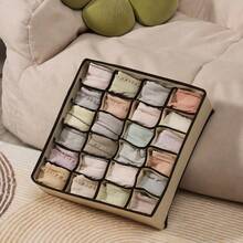 24-Grid Drawer-Style Sock And Underwear Organizer Box, Storage Container For Socks, Handkerchiefs, Ties, Belts And Other Items - View 6