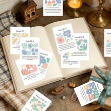 24 piezas Tarjetas con Escrituras Cristianas con Diseños Florales - Tarjetas de Aliento con Versículos Bíblicos, Tarjetas de Fe Inspiradoras Diarias para Oración, Meditación y Crecimiento Espiritual, Regalos Religiosos - Multicolor - Ver 4
