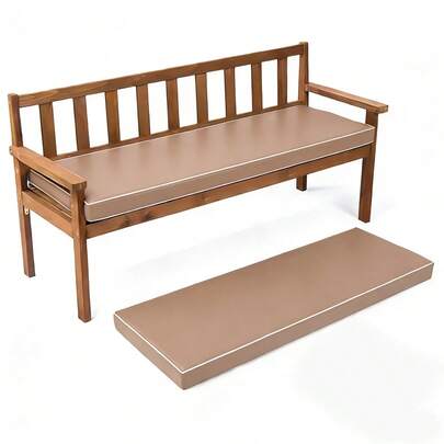 Outdoor Patio Garden Bench Cushion, 30D Memory Foam Waterproof, 100*45 & 120*45cm, 4 Colors Available With Free Cleaning Towel