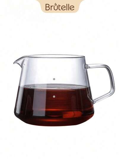Brutelle 1pc Heat-Resistant Glass Coffee Pot, Compact And Portable, Suitable For Kitchen, Bar, Restaurant, Office