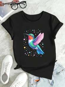 Women T-Shirts - Black - View 2