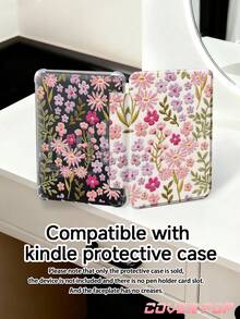 粉色花卉印花刺繡平板保護殼，相容 iPad Air 8(M4)2026(11吋)、Air 8(M4)2026(13吋)、Air 11吋 M3 2025/M2 2024、Air 第5代 2022、(A16) 11吋第11代 2025，相容 Galaxy Tab、Kindle Paperwhite 第12代 2024，透明背蓋時尚圖案保護殼，自動休眠/喚醒功能，氣墊防摔保護，適合禮品與辦公使用 - 彩色 - 查看 10